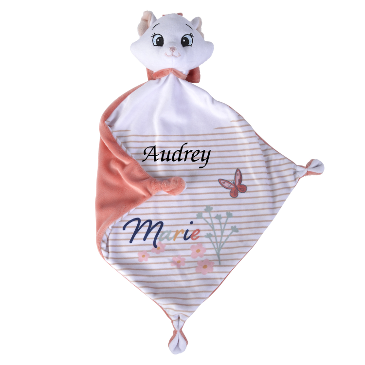  - marie the cat - comforter white pink 25 cm 